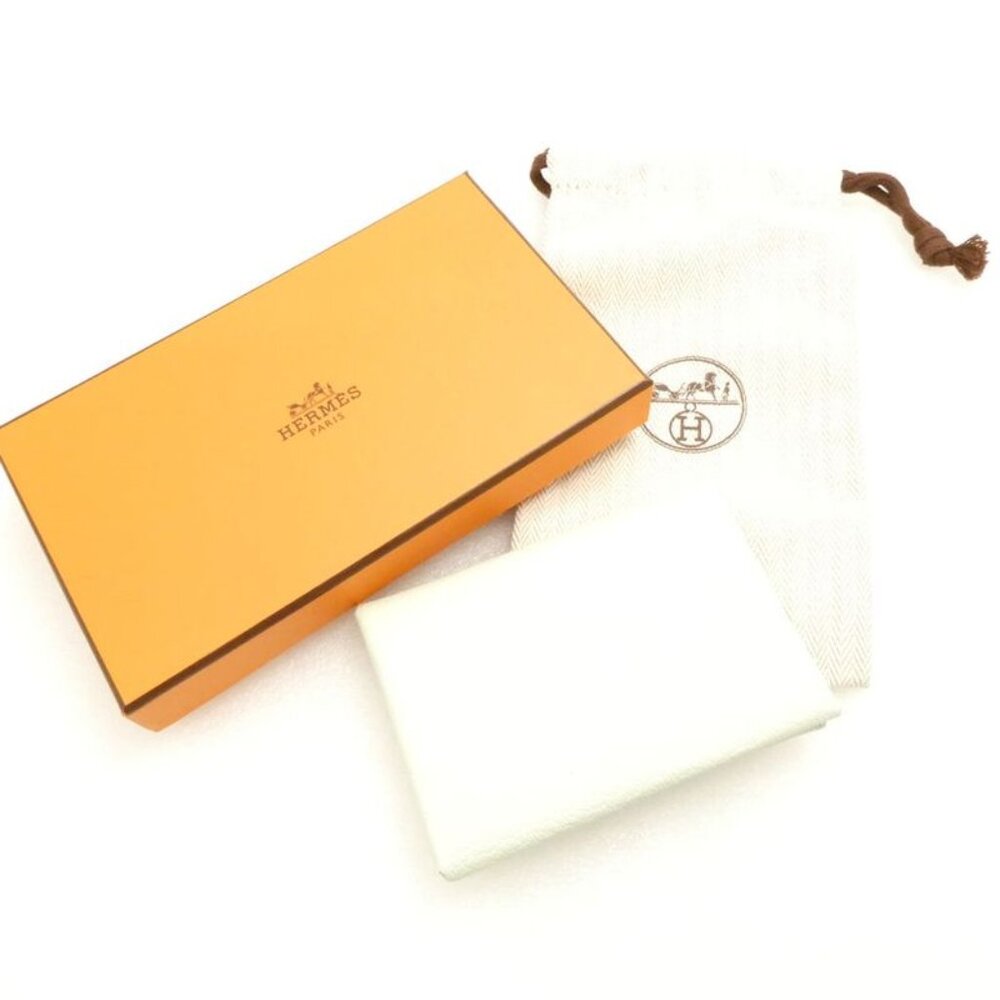 Hermes Calvi Duo Compact Verso Mint Wallet Coin Case Card